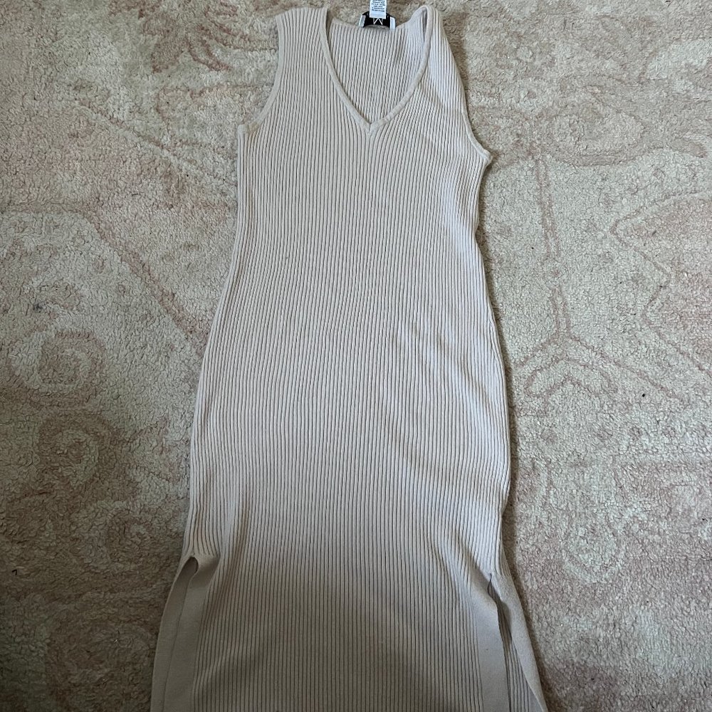 tan midi dress